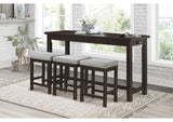5713ES Connected 4 Piece Counter Height Set