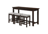 5713ES Connected 4 Piece Counter Height Set