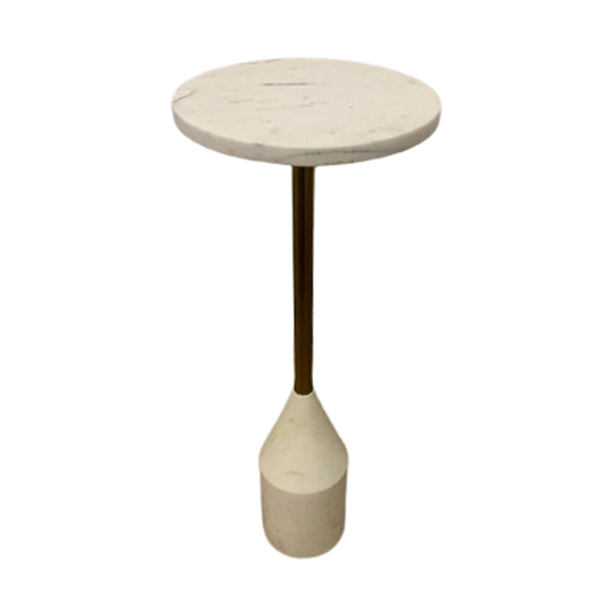 Vanzella Marble Accent Table - White