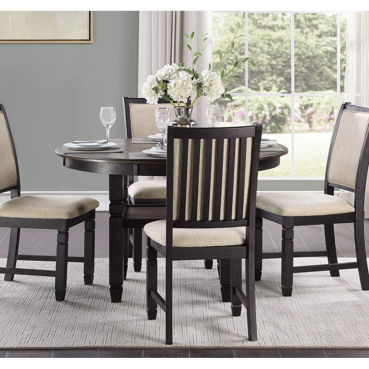 5800BK-48RD Asher Dining Table