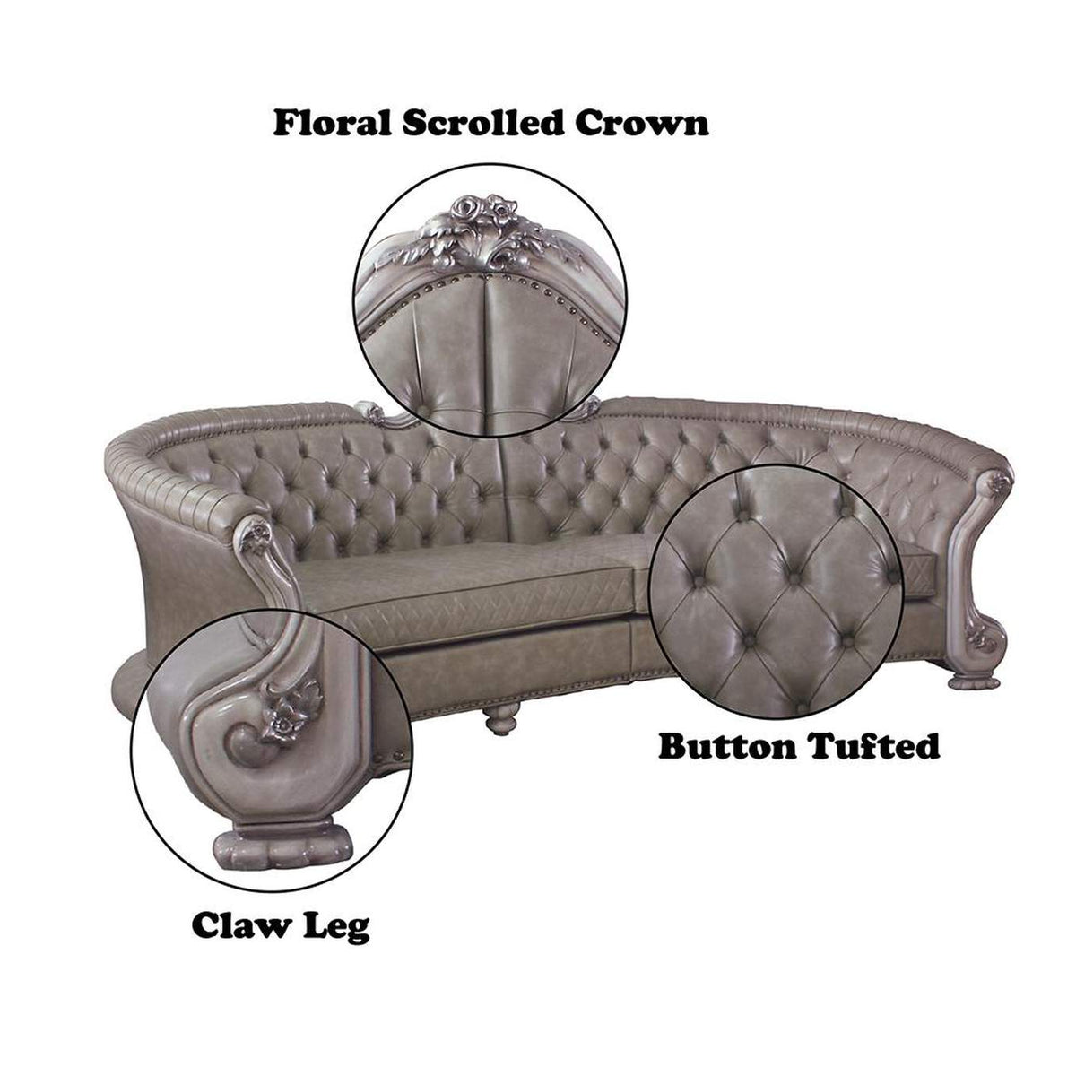 58170 Dresden Sofa with 5 Pillows