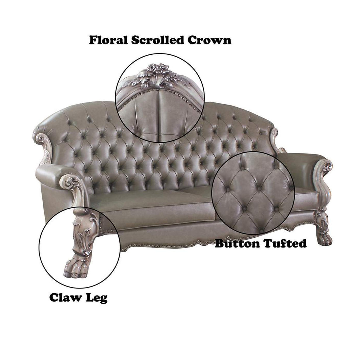 58175 Dresden Sofa with 5 Pillows
