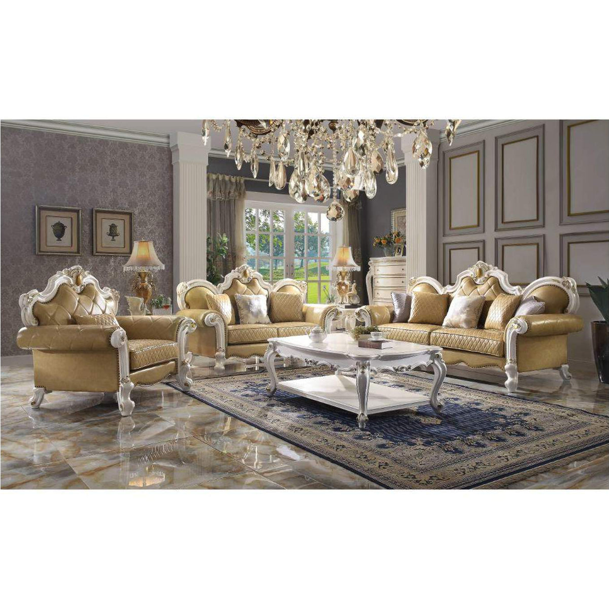 58210 Picardy Sofa with 5 Pillows