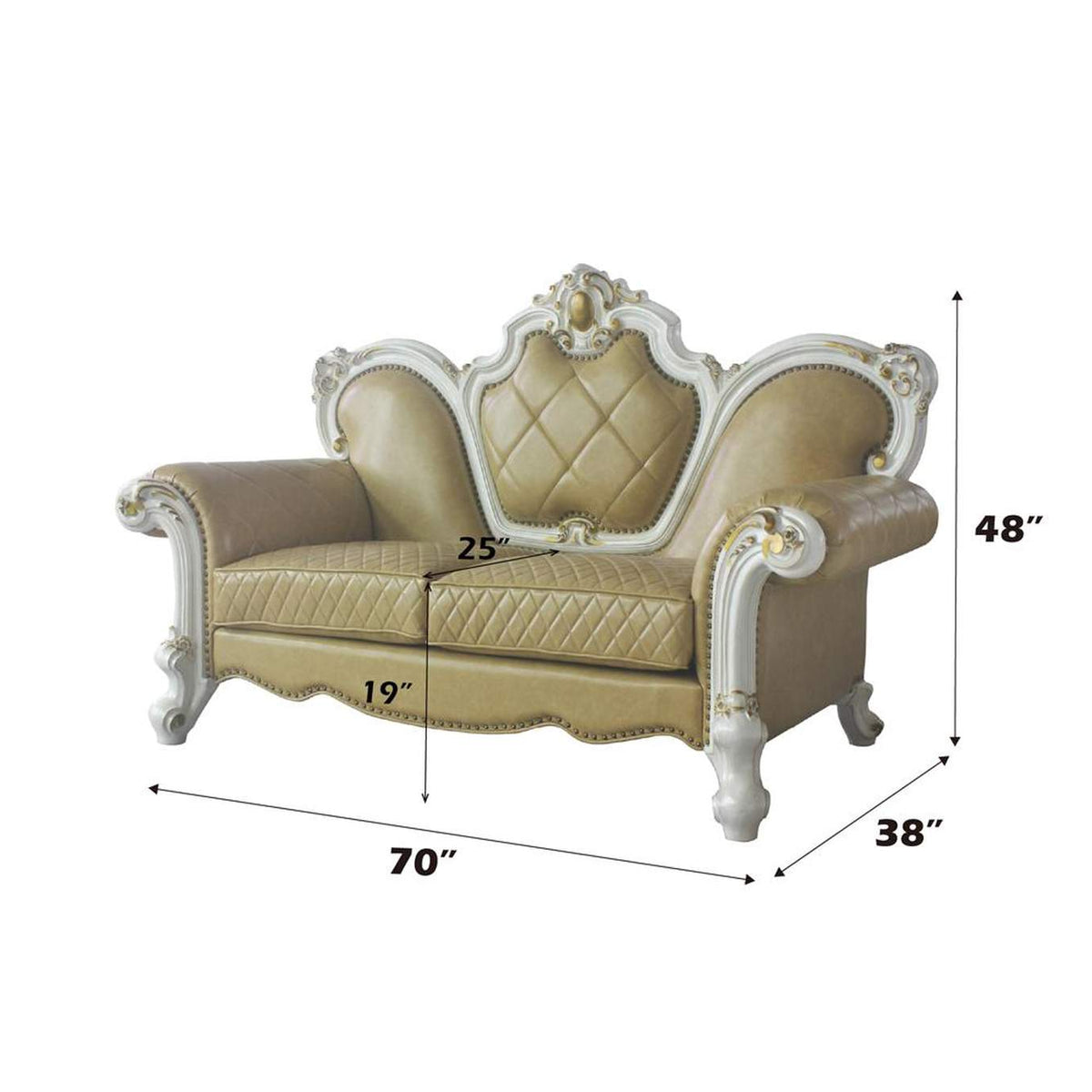 58211 Picardy Loveseat with 3 Pillows