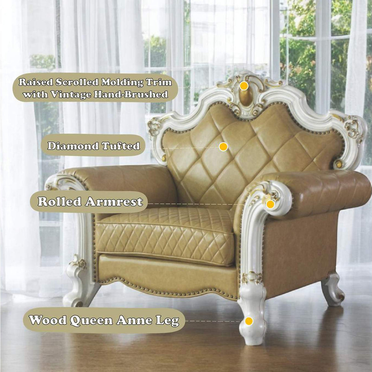 58212 Picardy Chair with Pillow