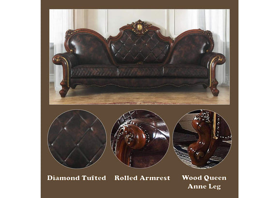 58220 Picardy Oversized Sofa with 5 Pillows