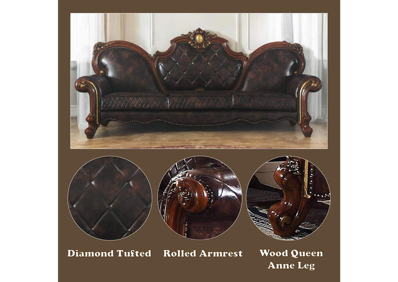 58220 Picardy Oversized Sofa with 5 Pillows