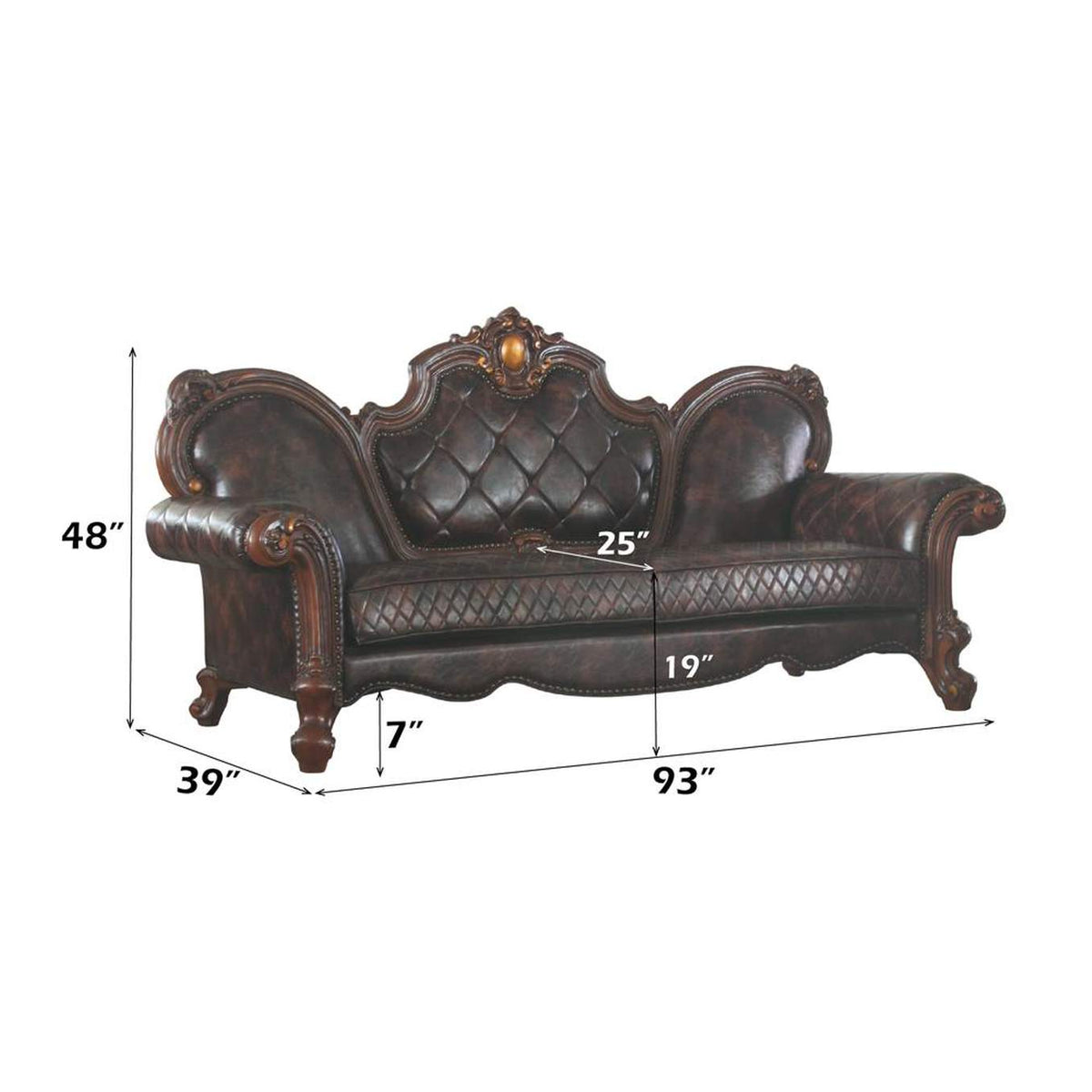 58221 Picardy Sofa with 3 Pillows