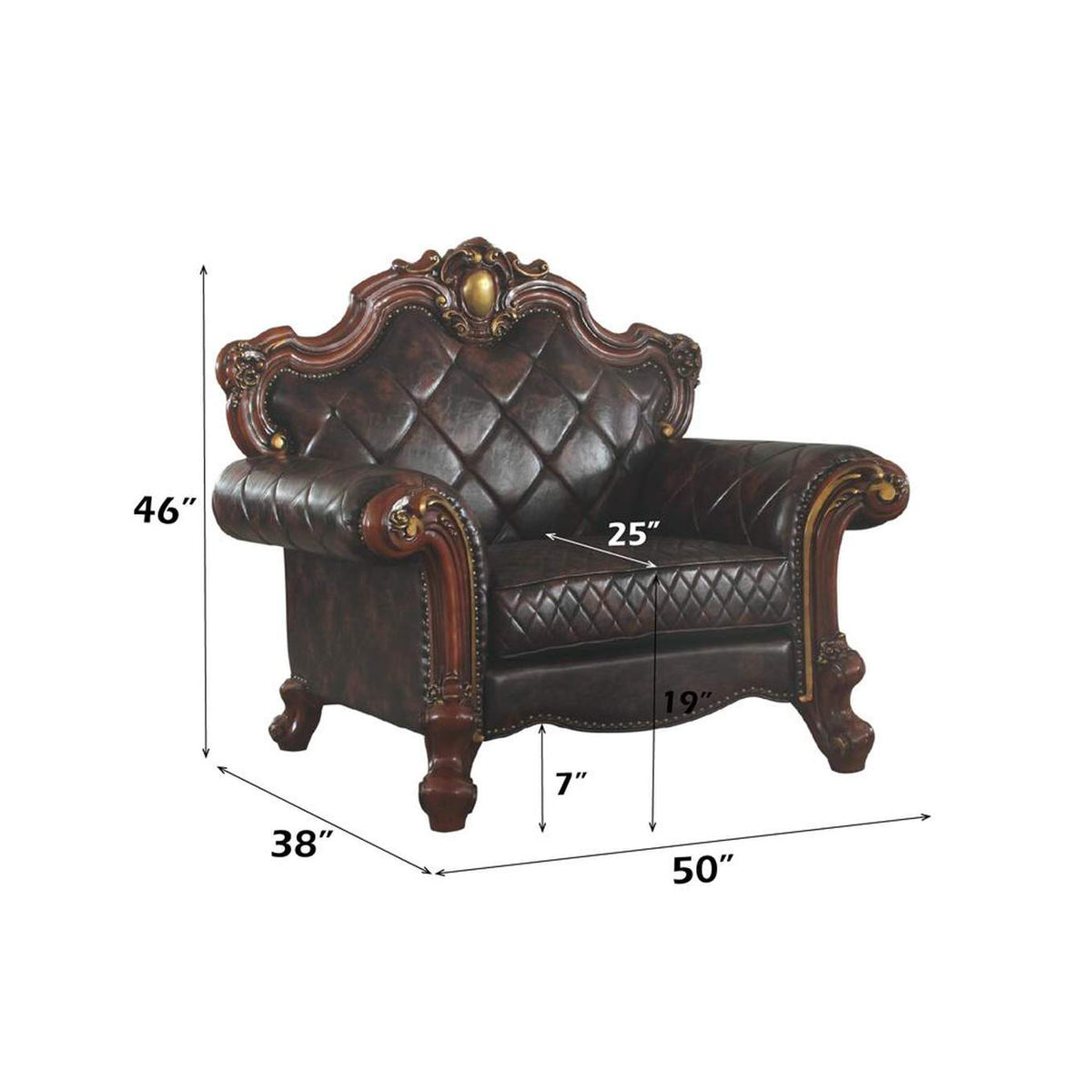 58222 Picardy Chair with Pillow