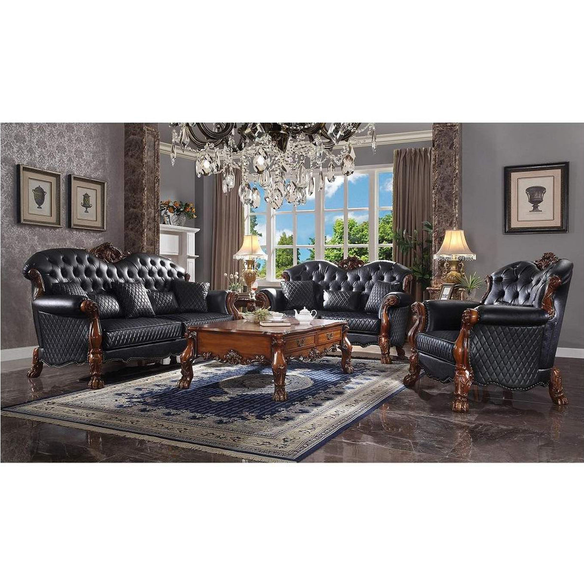 58231 Dresden Loveseat with 3 Pillows