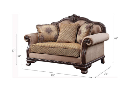 58266 Chateau De Ville Loveseat with 3 Pillows - Same Lv01589