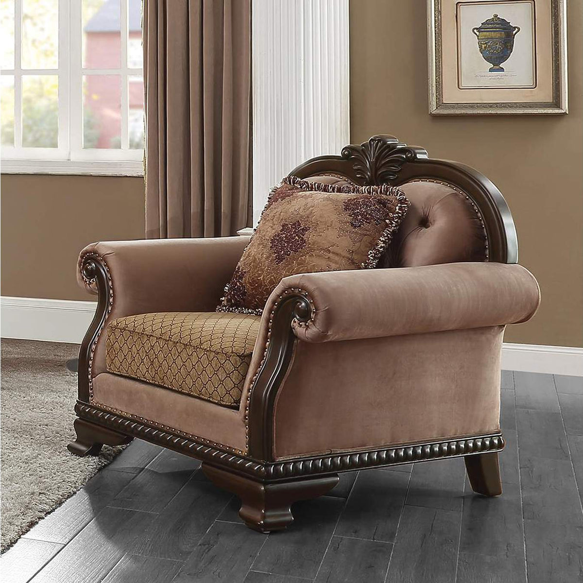 58267 Chateau De Ville Chair with Pillow - Same Lv01590