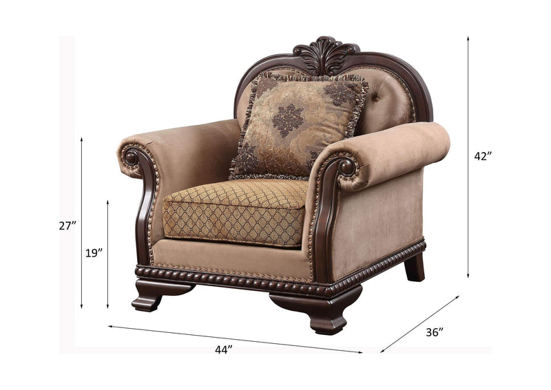 58267 Chateau De Ville Chair with Pillow - Same Lv01590
