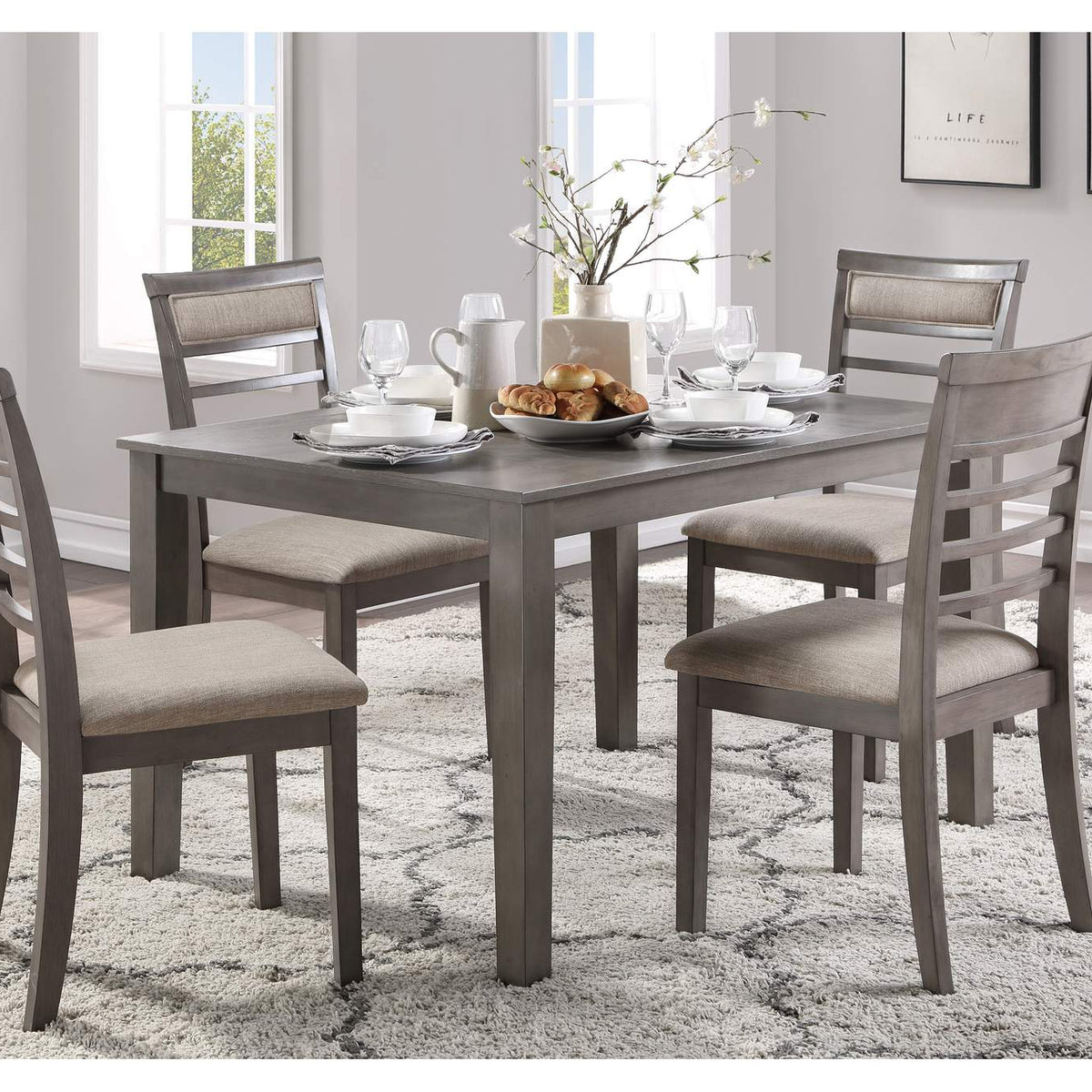 5806-5P Lovell 5 Piece Dinette Set