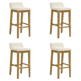 Annikah - Modern Transitional Wood Bar Height Kitchen Bar Stool