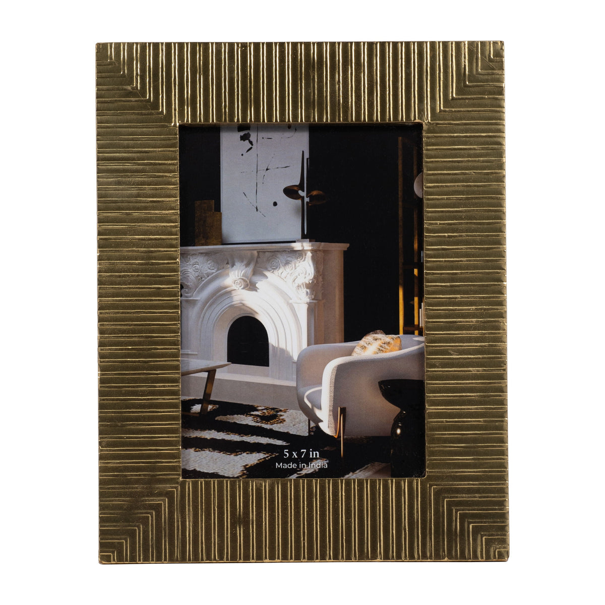 Metal 5 x 7" 5Th Ave Photo Frame - Gold