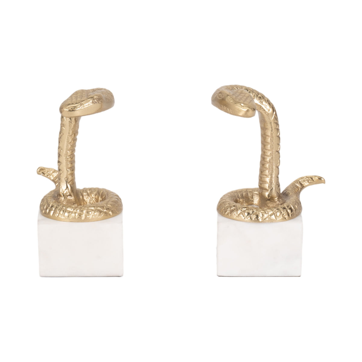 Snake Bookends (Set of 2) - Gold