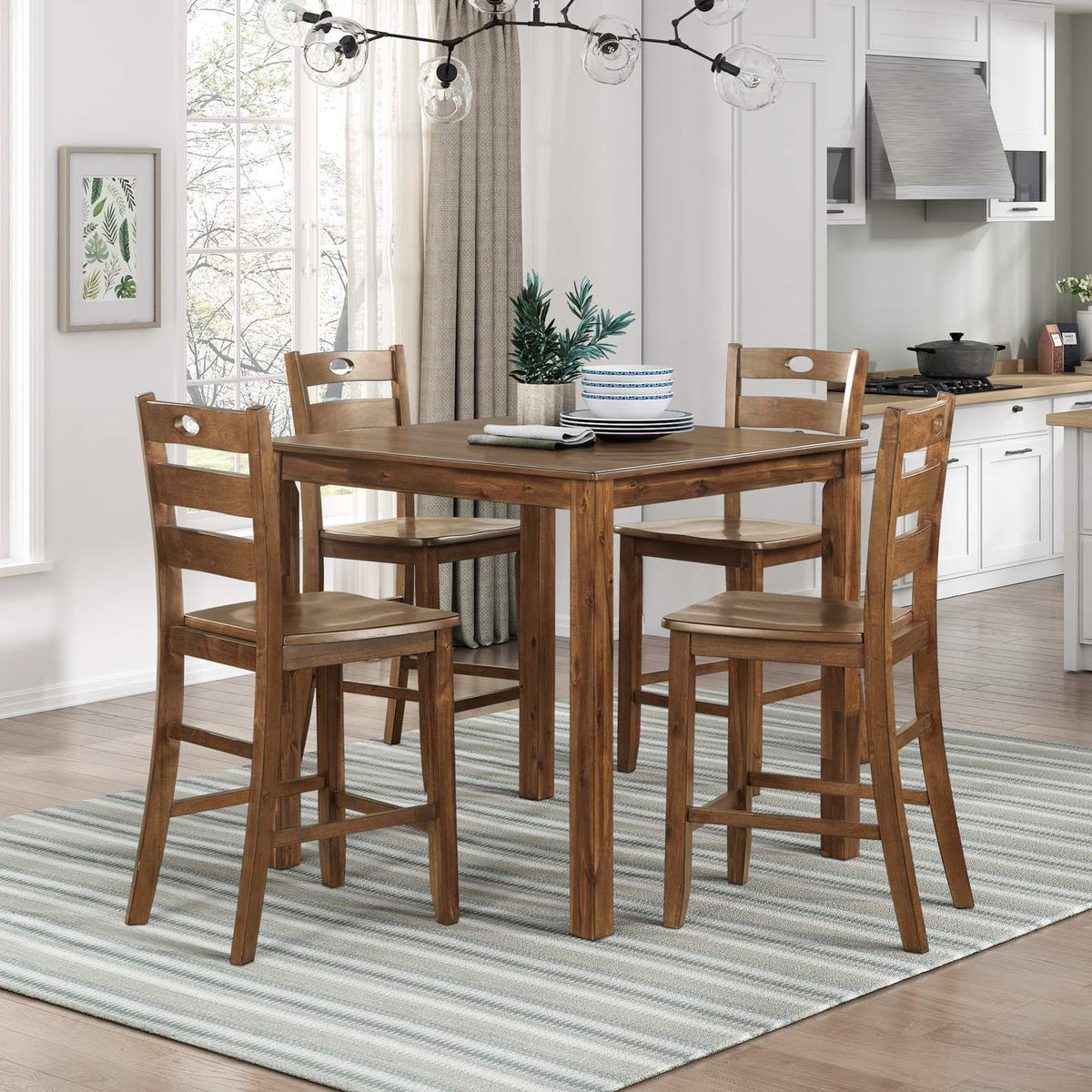 5891-36 Stowe 5 Piece Counter Height Set