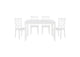5892WT Astoria 5 Piece Dinette Set