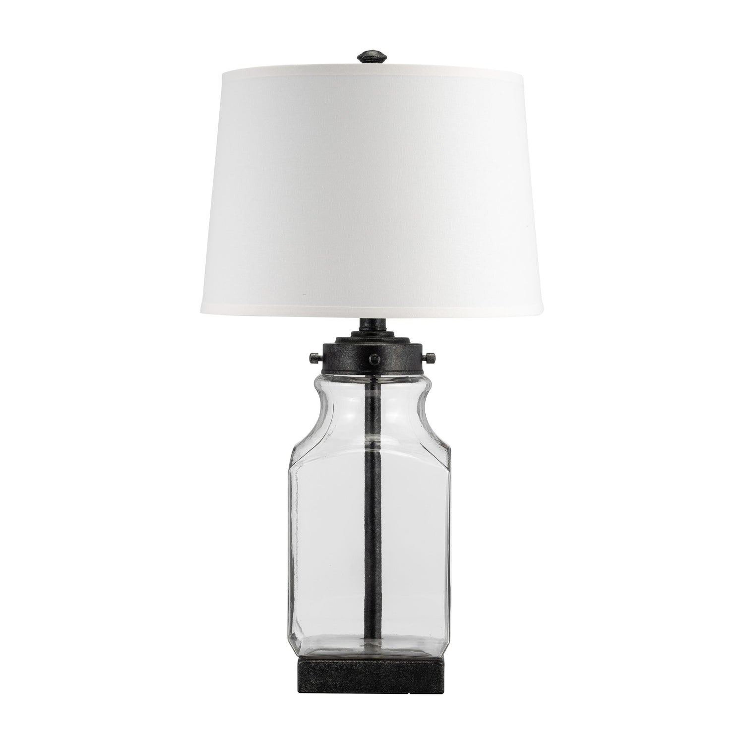 Bottle Table Lamp - Clear / White