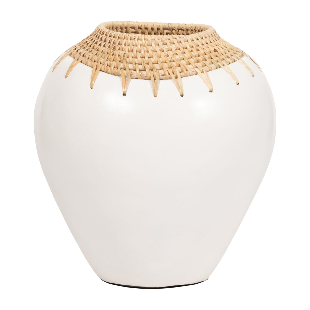 Terracotta Vase - White / Brown