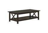 5909 Rachelle 3-piece Rectangular Coffee Table Set Deep Merlot