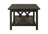 5909 Rachelle 3-piece Rectangular Coffee Table Set Deep Merlot