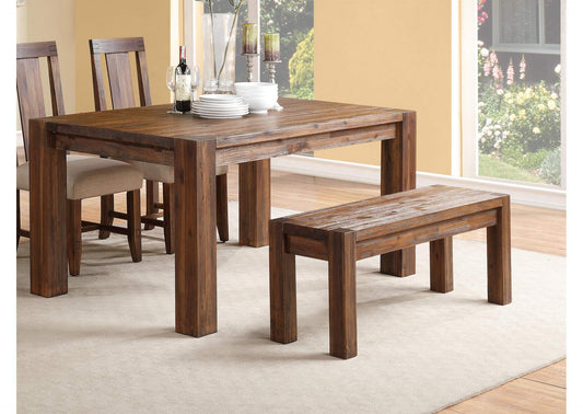 3F4191 Meadow Solid Wood Bench In Brick Brown