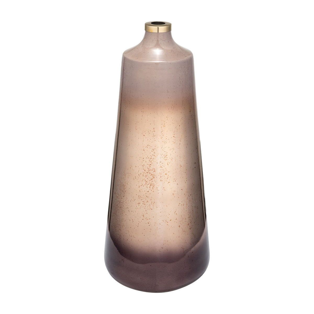Glass Vase With Ring 21" - Champagne