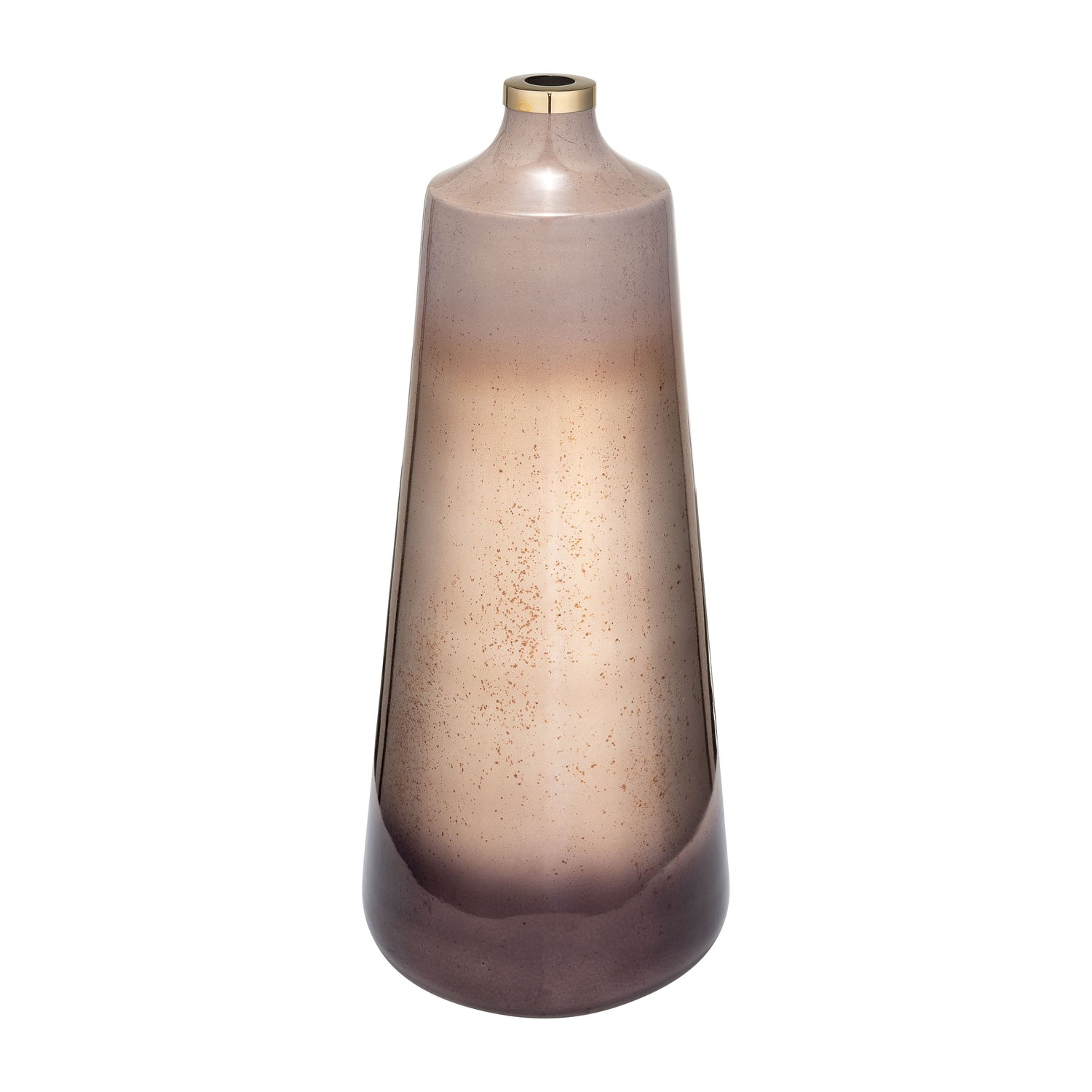Glass Vase With Ring 21" - Champagne
