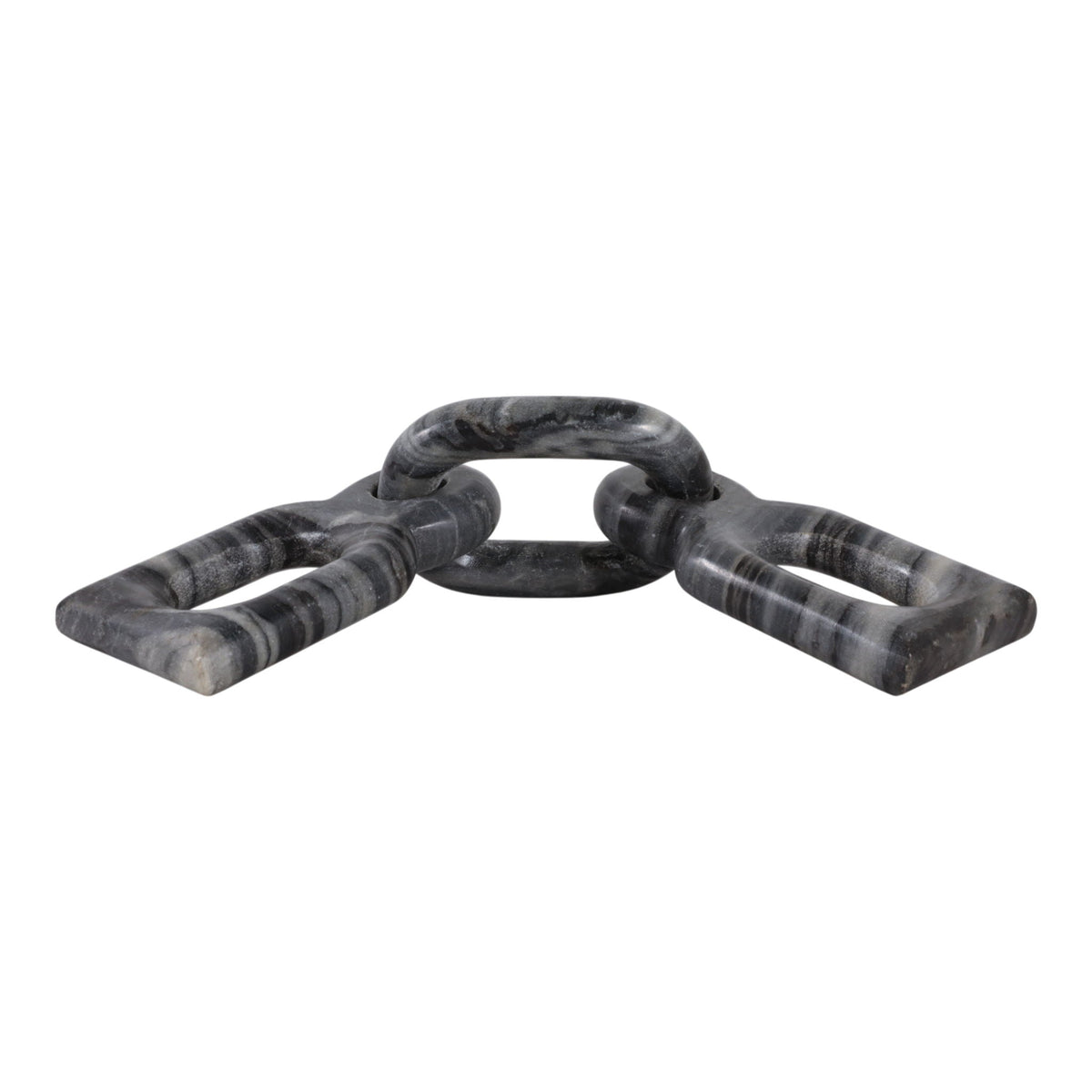 16" Rennalt Carved Marble Chain Object - Dark Gray