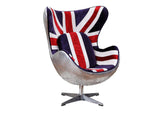 59835 Brancaster British Flag Accent Chair with Swivel