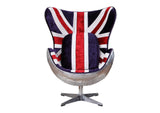 59835 Brancaster British Flag Accent Chair with Swivel
