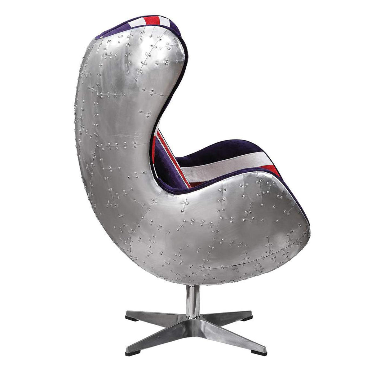 59835 Brancaster British Flag Accent Chair with Swivel