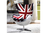59835 Brancaster British Flag Accent Chair with Swivel