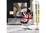 59835 Brancaster British Flag Accent Chair with Swivel