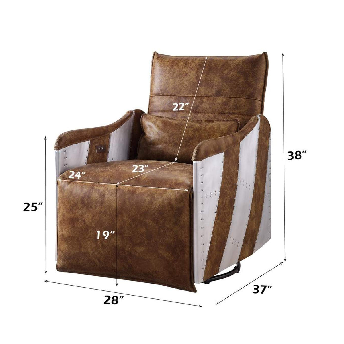 59942 Qalurne Power Motion Recliner with Swivel