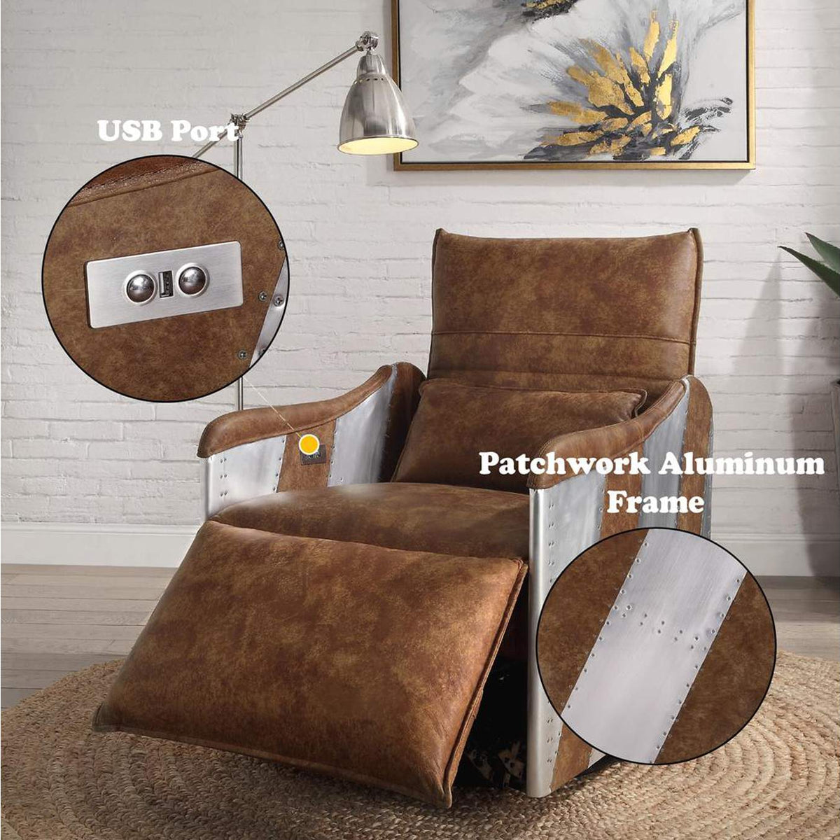 59942 Qalurne Power Motion Recliner with Swivel