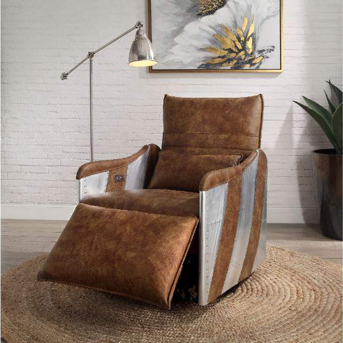 59942 Qalurne Power Motion Recliner with Swivel