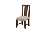 3F4166P Meadow Solid Wood Upholstered Dining Chair In Brick Brown