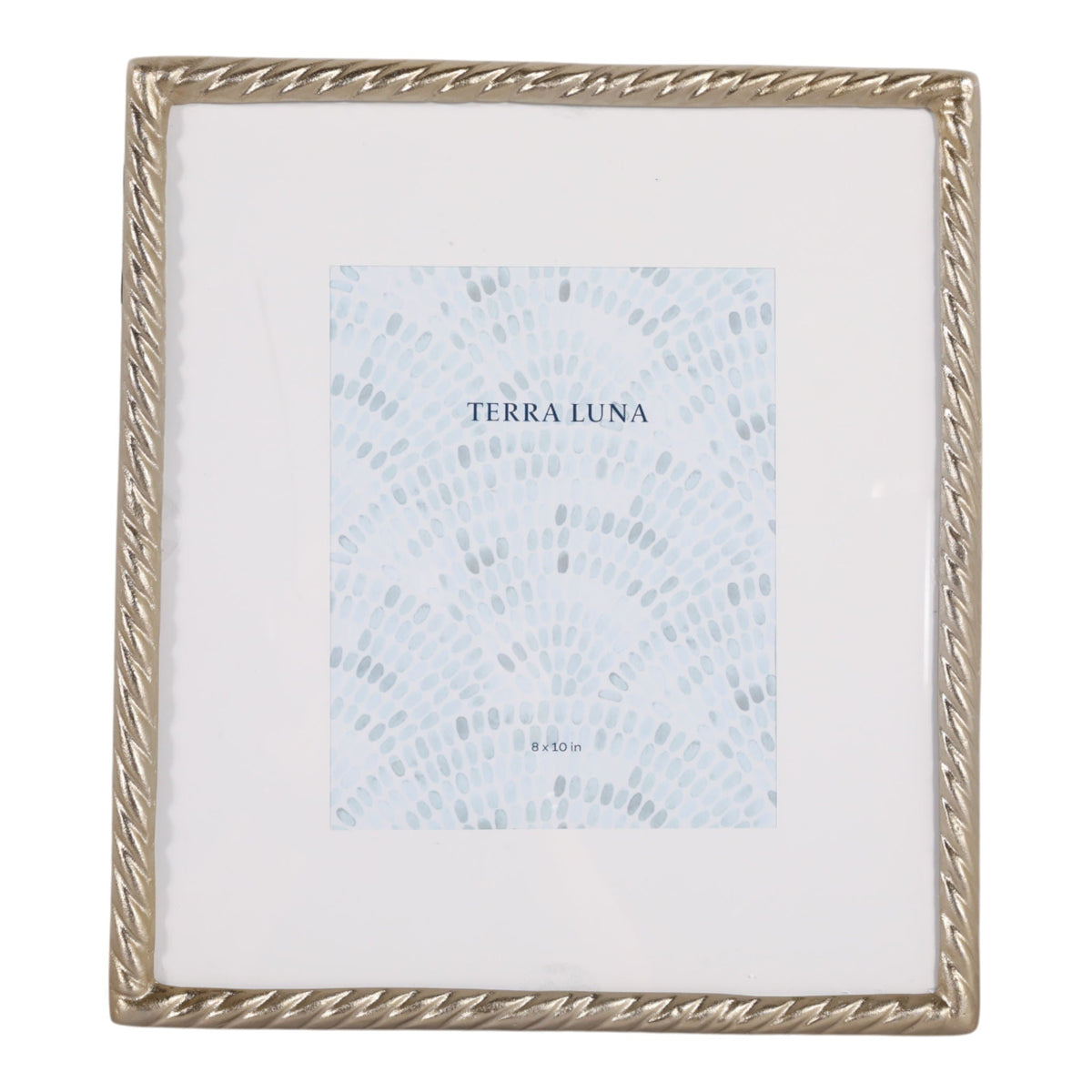 8" x 10" Matted Photo Frame Rope Border - Gold