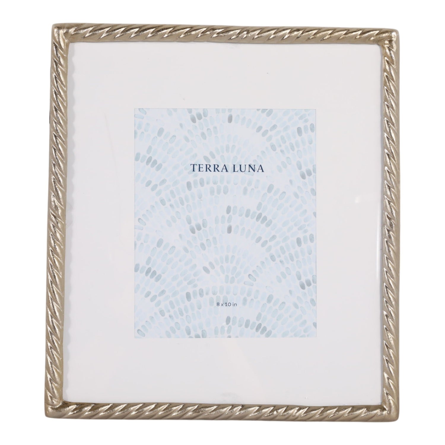 8" x 10" Matted Photo Frame Rope Border - Gold