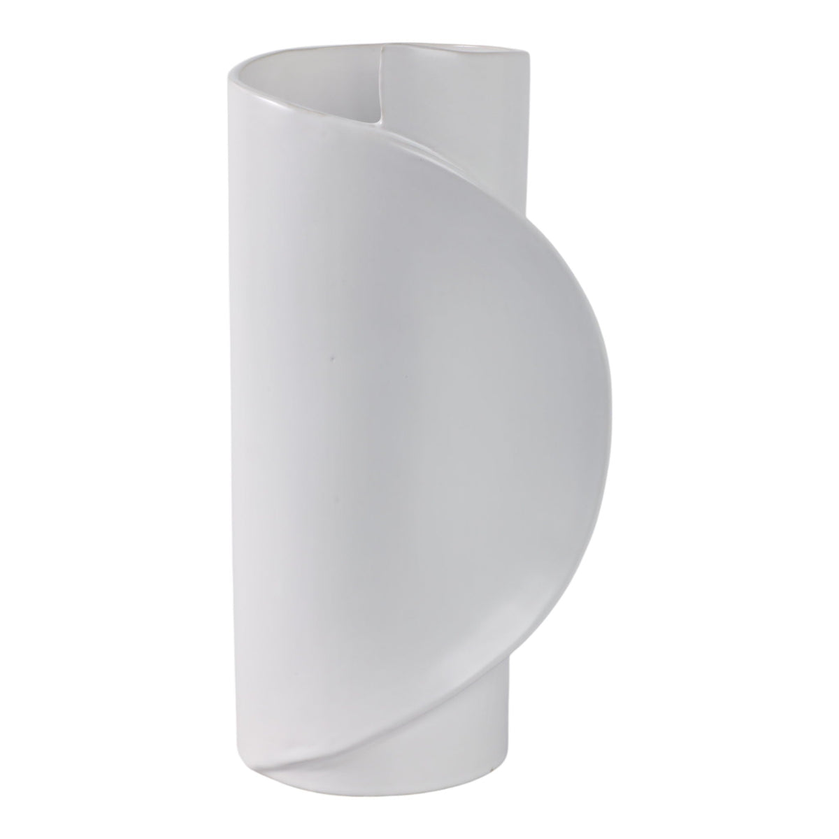 14" x 7" Wrap Around Vase - White