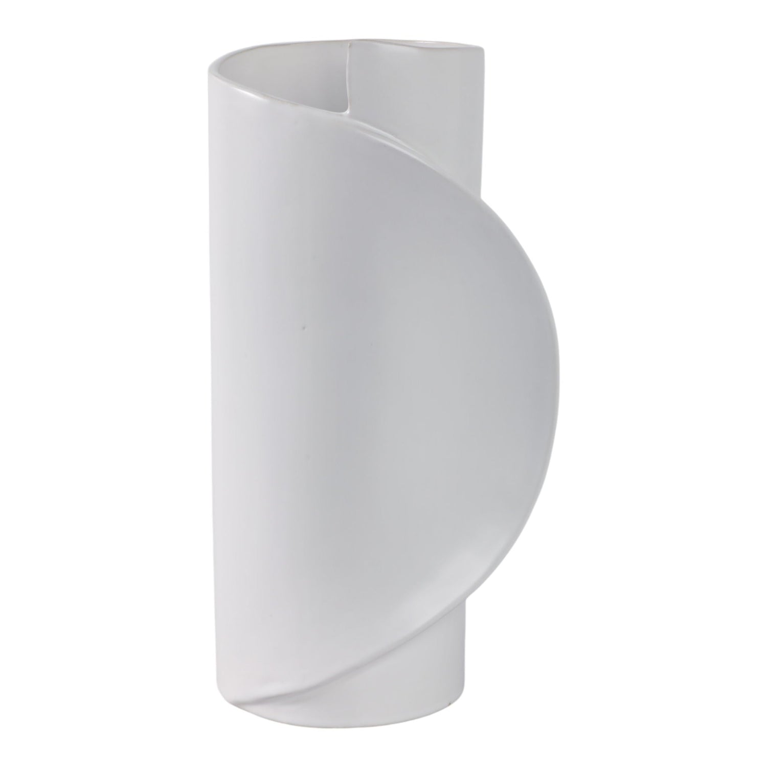 14" x 7" Wrap Around Vase - White