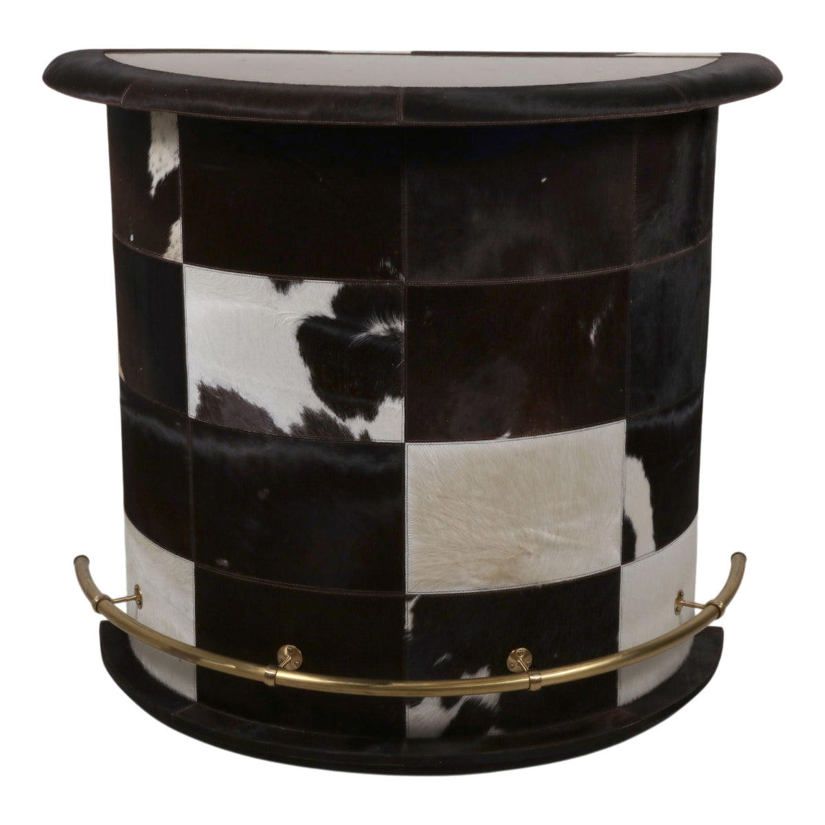 48" x 42" Hair On Hide Cow Print Bar - Brown/ White