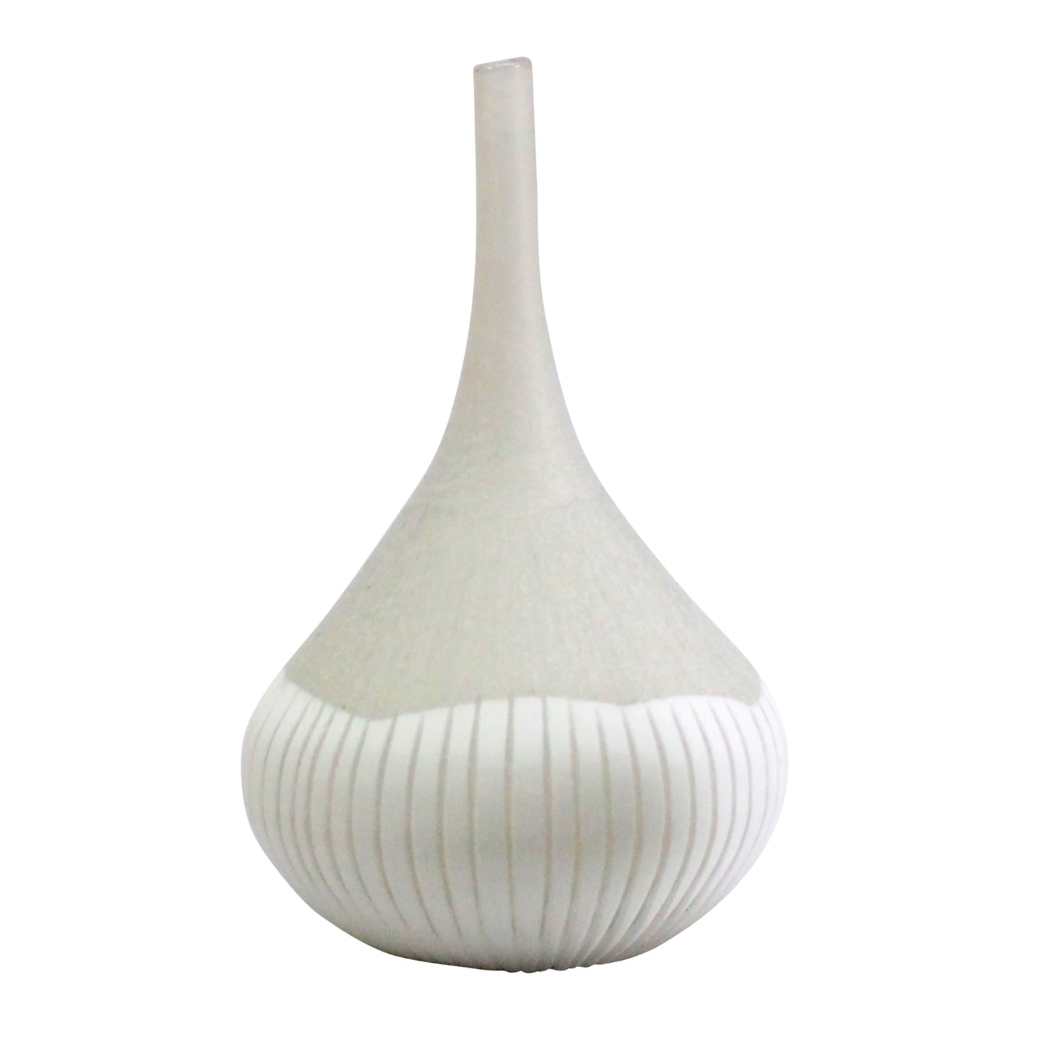 15" Dulcet Small Glass Bottle - White