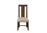 3F4166P Meadow Solid Wood Upholstered Dining Chair In Brick Brown
