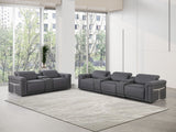 1126 - 8-Piece Modular Power Reclining Sofa & Loveseat Set In With 5 Power Recliners & Power Headrests