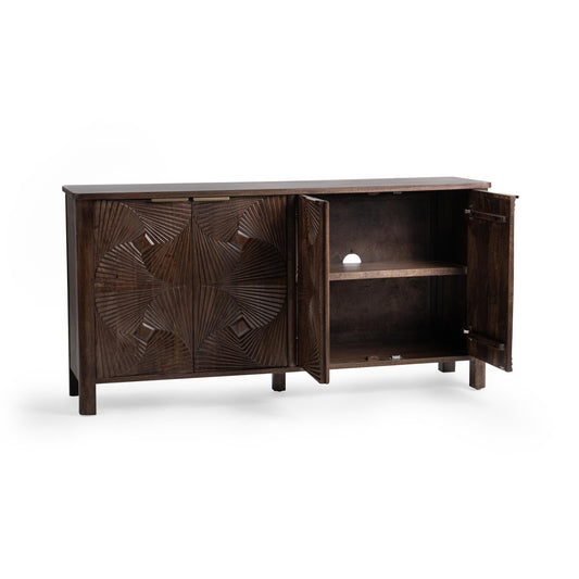Lina - 4 Door Cabinet - Kona Brown