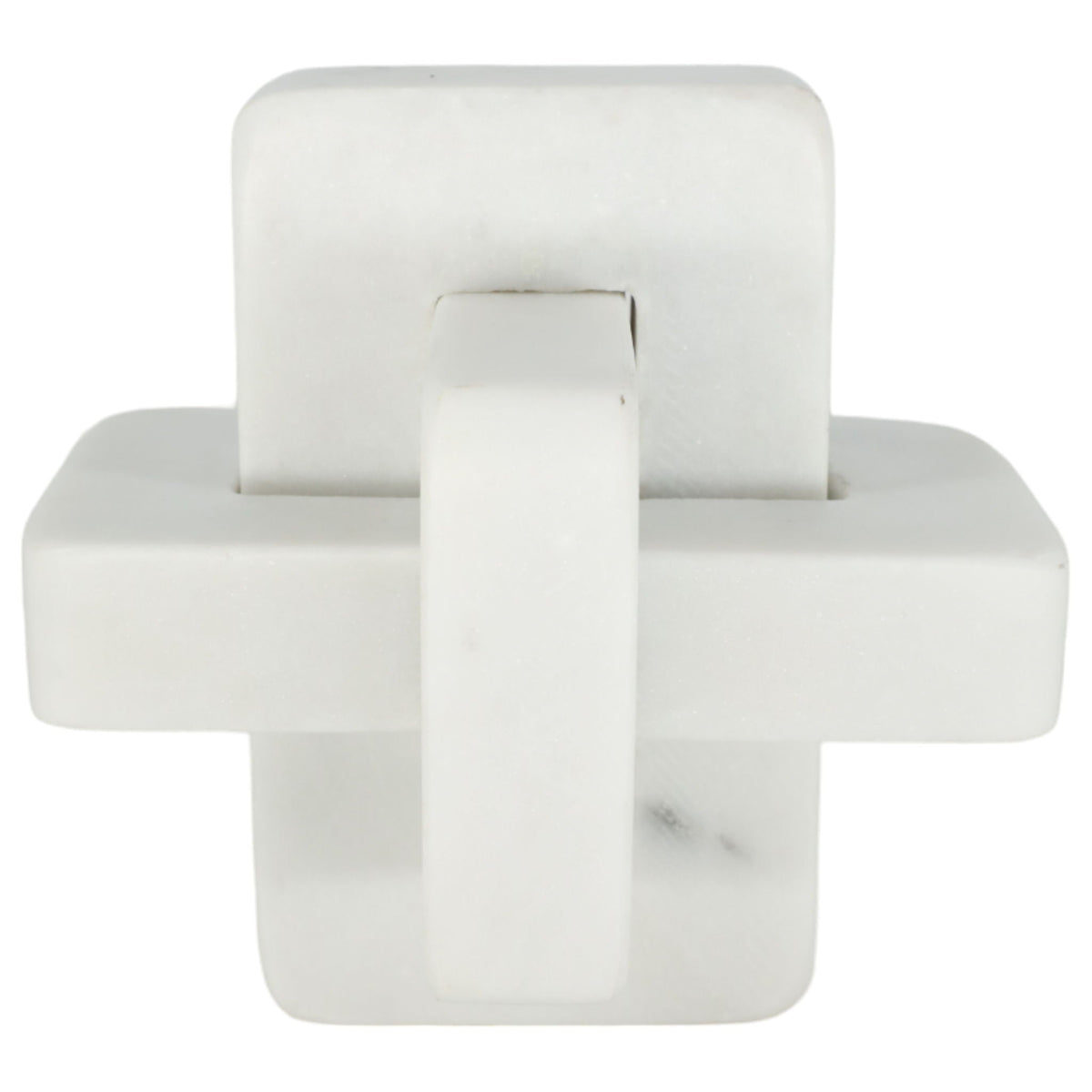 Marble Geometric Orb 5" - White